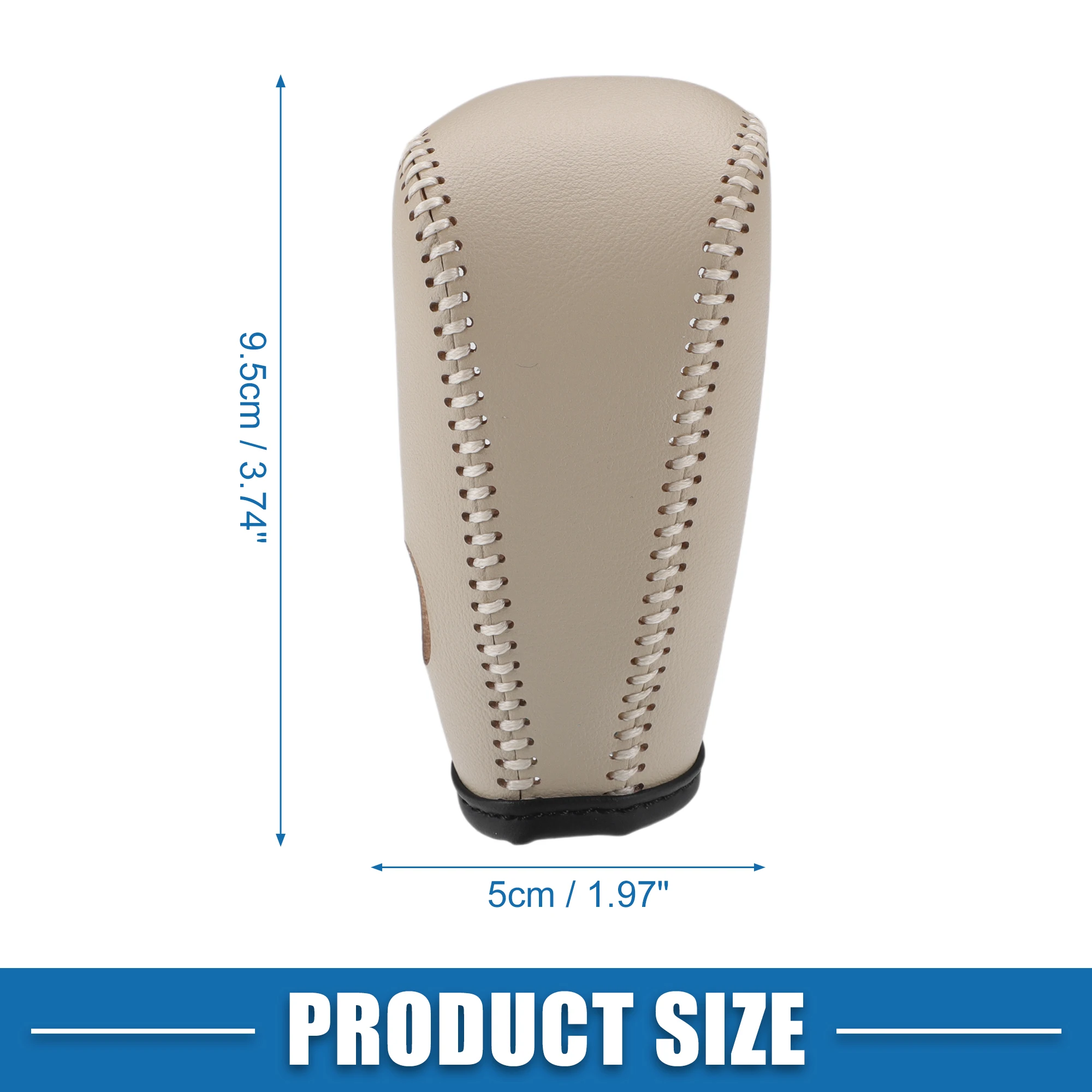 UXCELL Gear Shifting Knob Cover Automatic Transmission Lever Trim for Nissan Murano 2009-2013 Faux Leather Beige