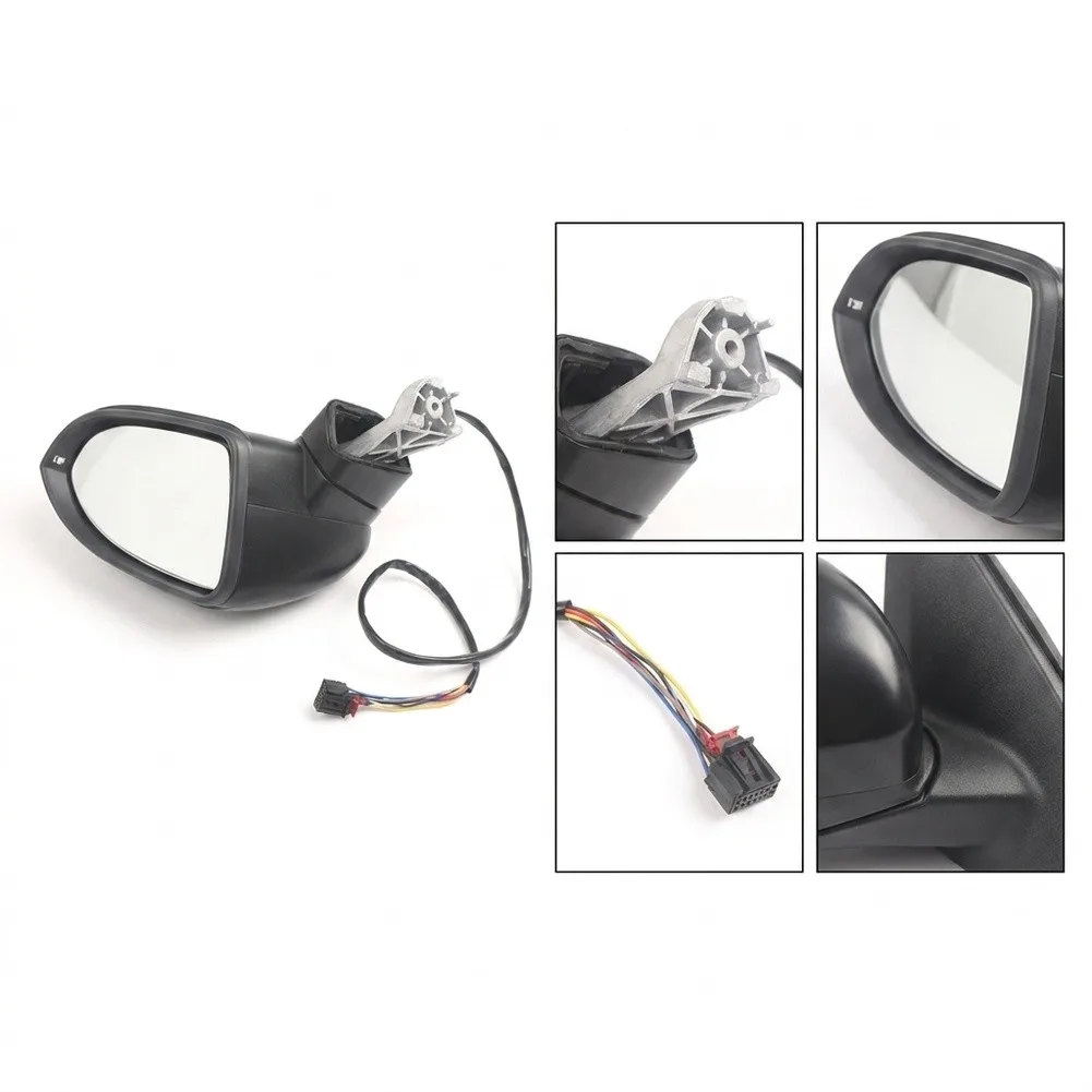 9 Wire Heated Right Side Mirror for Passat for b8 2015-2023 LHD with Power Adjustment Turn Signal Puddle Lamp Not