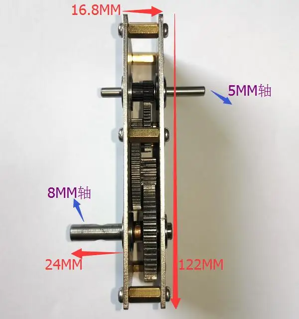Metal Gearbox Assembly-Straight Tooth Hard Tooth Surface - Reducing Gear Set - Ratio Approximately 1:32 - Alloy Steel Available