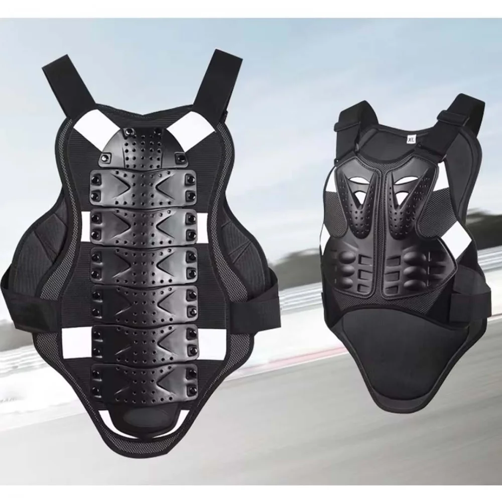 Armatura per moto Gilet protettivo per colonna vertebrale toracica Motocross Sci Pattinaggio Attrezzatura per snowboard Gilet da equitazione per moto ATV