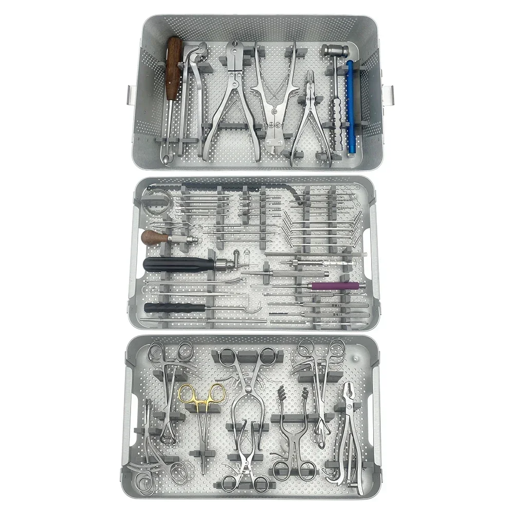 

Veterinary Orthopedic Instrument Locking Plate, K Wire, Forceps, Retractor And Drill Bits basic instrument set