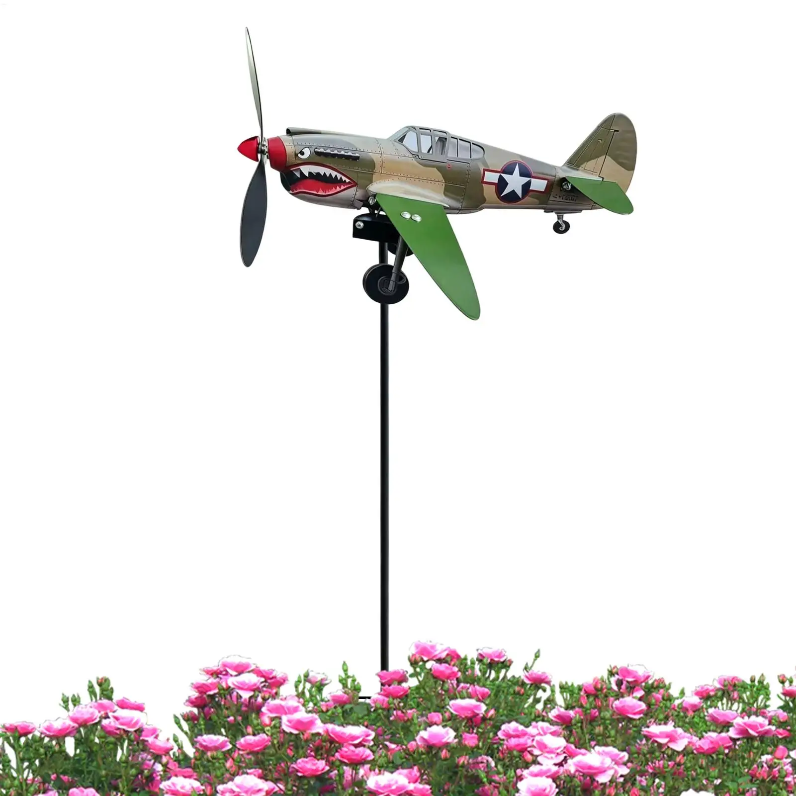 fighter jet garden windmill Spinners Garden Windmill Airplane Wind Spinners Outdoor Wind Spinner Yard Patio Lawn Garden Decor
