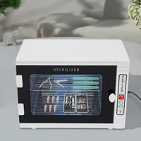 12 L Large UV-Ozone Sterilization Cabinet 8 W Manicure Nail Tools Disinfectant Box with 5000 h Lamp Life & Timer Setting, White