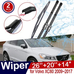 Car Wiper Blades for VOLVO XC60 60 2009~2017 Coaster XC 60 Front Rear Windshield Windscreen Wipers 2010 2015 2014 2013 2012 2011