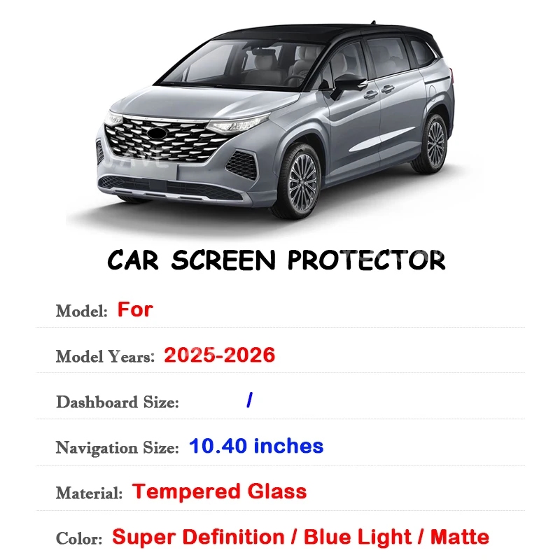 For Hyundai Custo 2021-2025 2026 Tempered Glass Car Navigation Screen Protector Film Dashboard Monitor Screen Protective Film