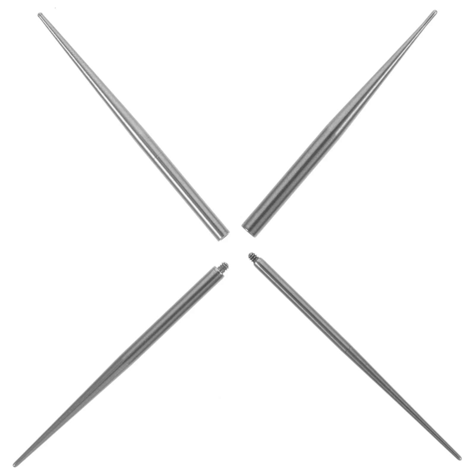 Lot de 4 barres de guidage pour piercing en acier inoxydable de qualité supérieure, outil de perçage pour oreilles et nez, bâtonnets de guidage pour lèvres, fournitures de bijoux corporels