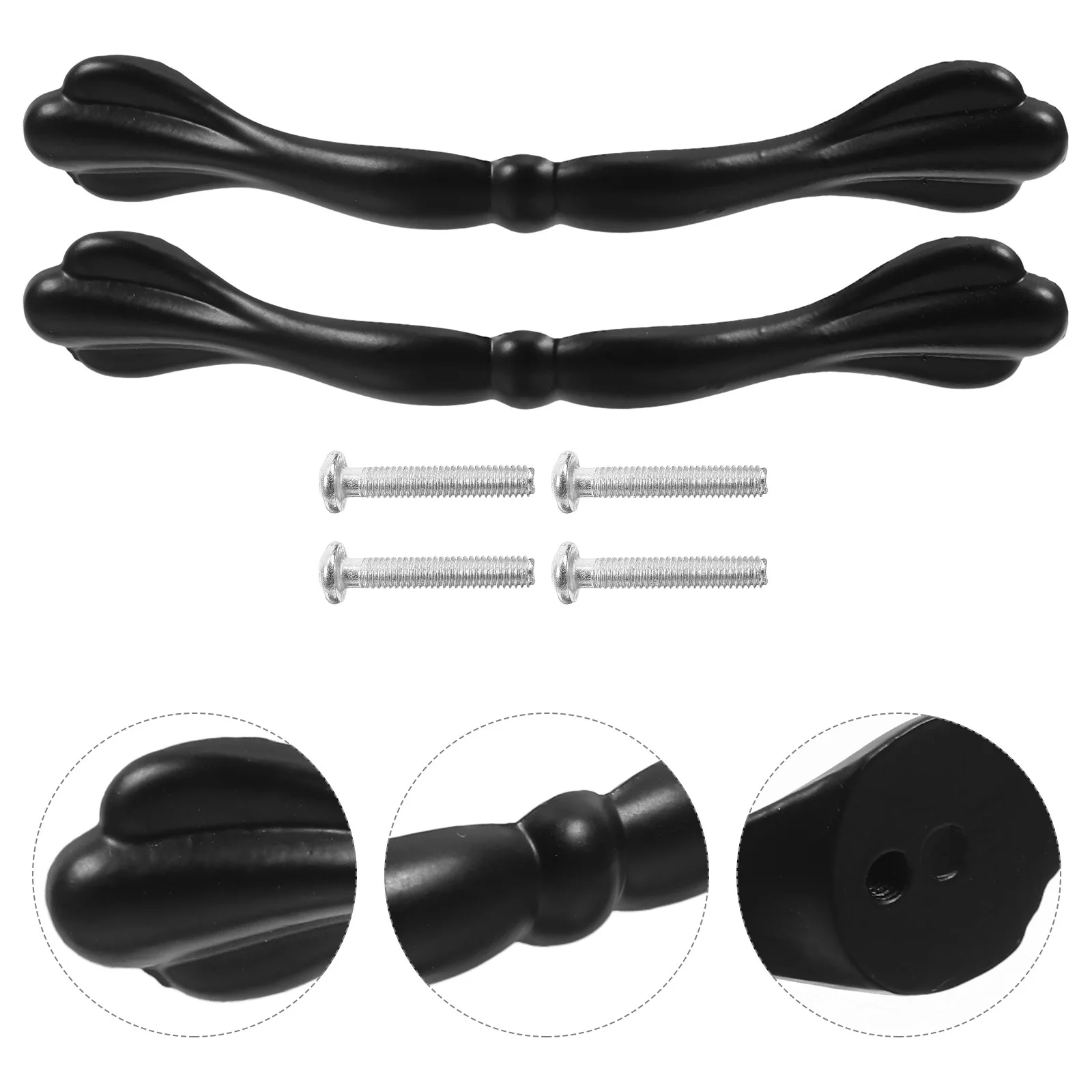 

2Pcs Cabinet Handles Exquisite Aluminum Alloy Kitchen Drawer Pulls 96mm Hole Spacing Modern Dresser Door Hardware