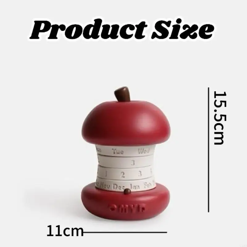 LXAA Calendario perpetuo giratorio Decoración escritorio Calendario clásico atemporal Regalo para hogar