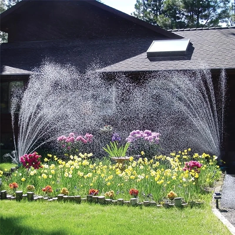 Automatic 360-Degree Garden Sprinkler Multi-Head Watering System for Flowers Garden Spray Shower Head Outdoor Watering System