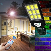 Outdoor Solar Street Lights with Motion Sensor LED/Cob Lamp Waterproof Remote Control Security Lighting for Garden Patio