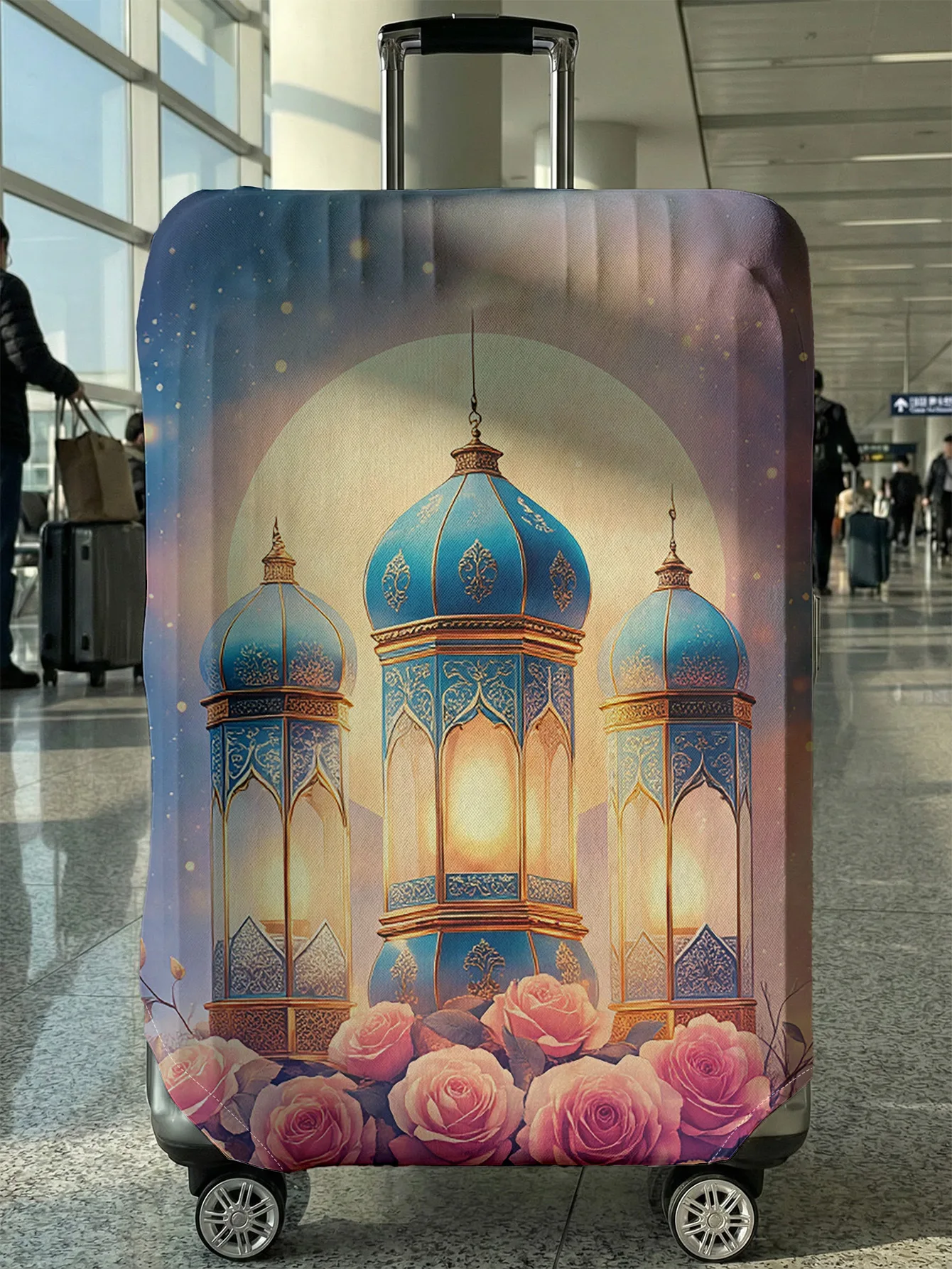 

Чехол для багажа с экзотическим принтом роз, подходит для чемоданов 18-32 дюймов, чехол на ручку чемодана, дорожные аксессуары