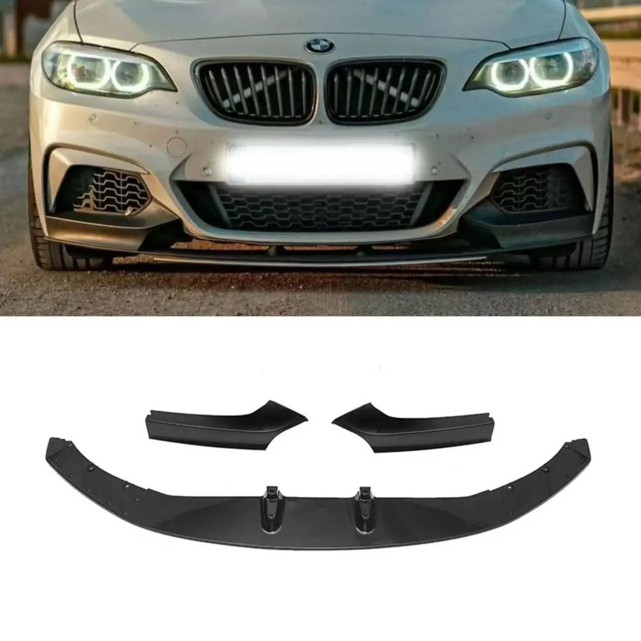 

Suitable for 2012-2022 2 Series F22 with MP front lip and shovel PP material Front bumper diffuser