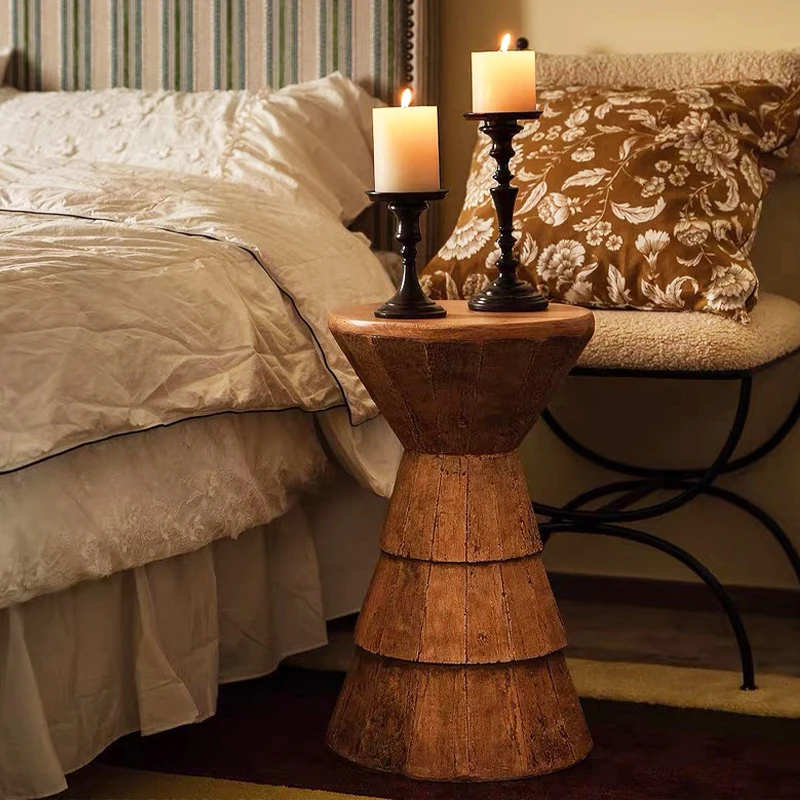 Immagine 3: Tavolino da salotto di design retrò Tavolini da caffè per divani artistici Comodino per camera da letto antico Tavolino rotondo per caffè commerciale
