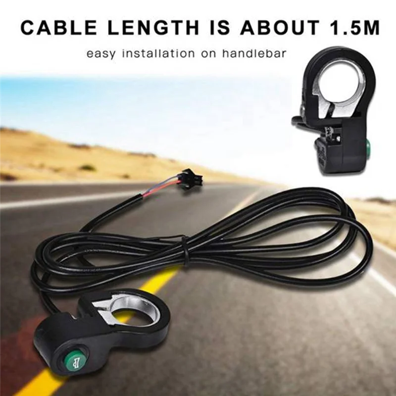 SYDS Electric Bicycle Horn Switch Button Scooter Horn Signal Switch Replacement Parts Button Cable Length: About 150Cm