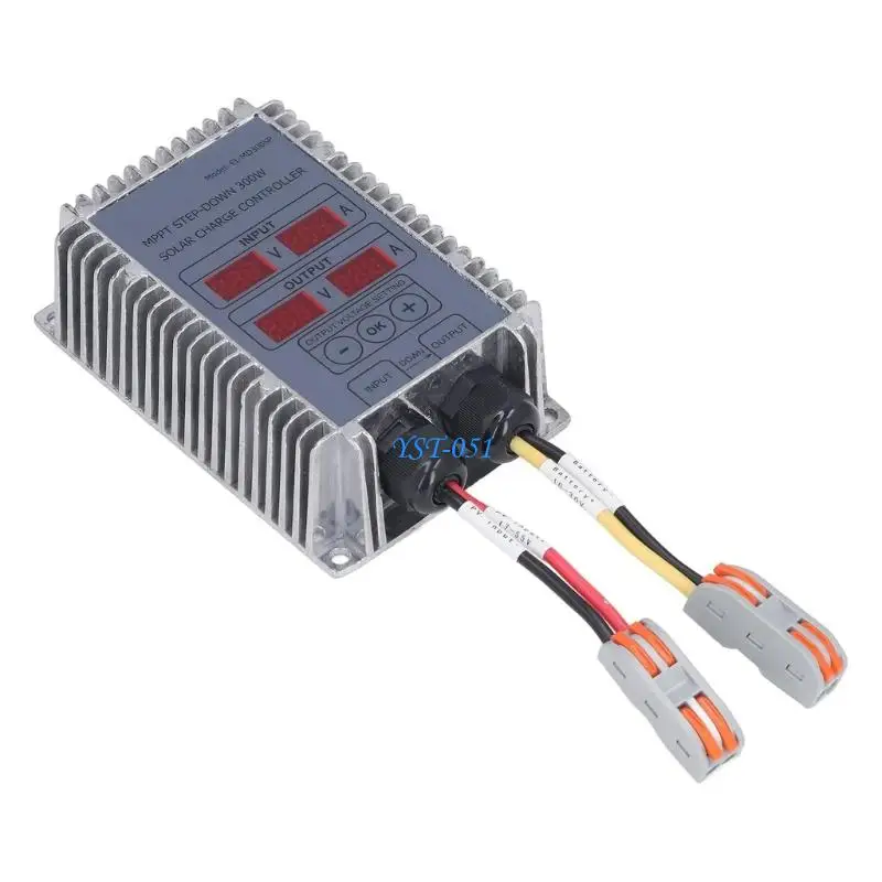 E15A أداة تحكم شحنة شحنة شحنة شحوم الألومنيوم 300W أداة منظم الكهرباء القابلة للتعديل #5