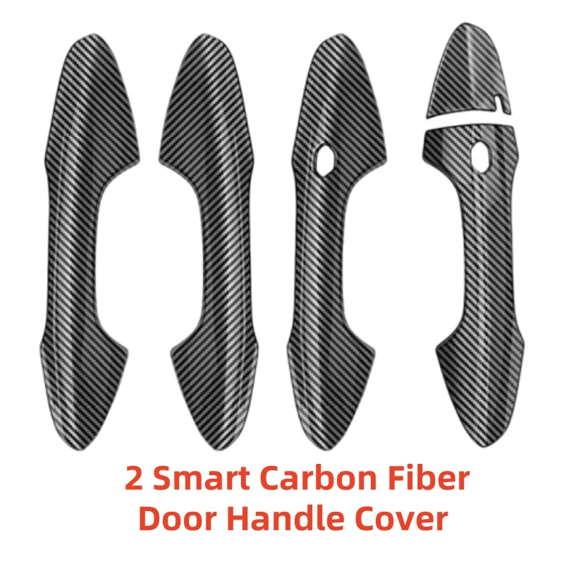 Koolstofvezel Auto Styling Modificatie Accessoires Deurgreep Cover Side Trim Plakken Stijl 2024 Voor Hyundai Kona ABS plastic