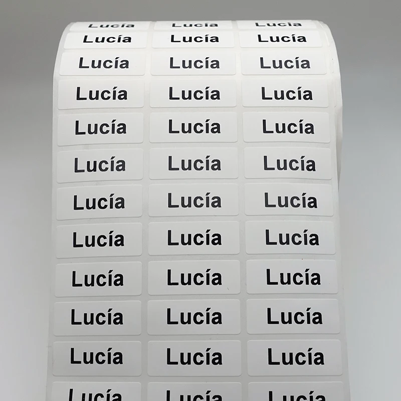 Étiquettes autocollantes transparentes personnalisées avec nom, 120 pièces, étiquettes colorées imperméables pour enfants, étiquette blanche pour papeterie scolaire