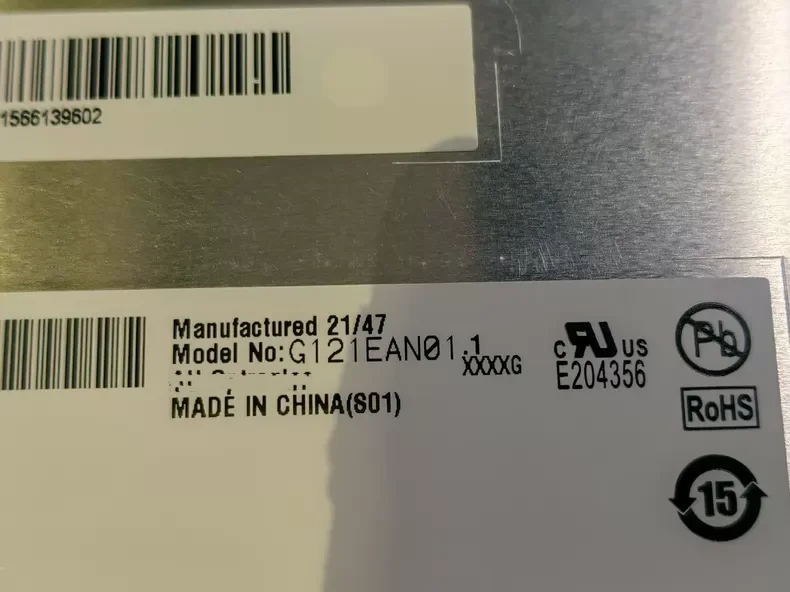 12.1 inch G121EAN01.1 LCD Screen Display Panel ,stock test shows normal