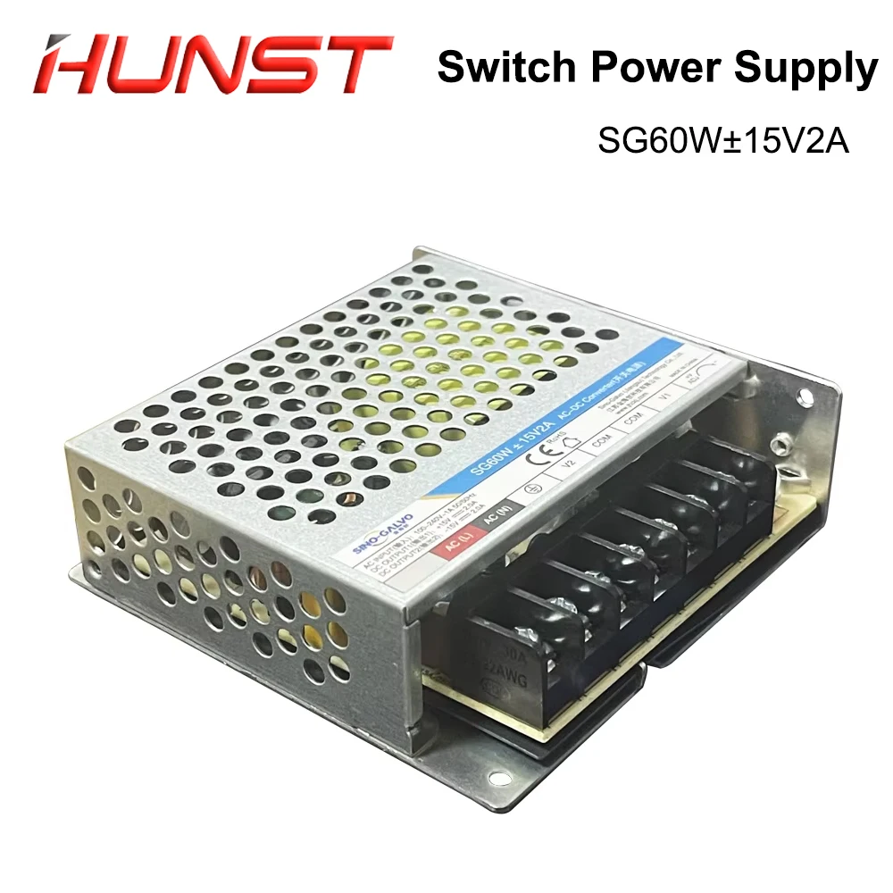 Hunst Jinhai Chuang SG60W±15V2A  Power Supply 15V 2A Suitable For  SG7110, RC1001, RC7110D, Etc. ±15V Galvanometer Scanning Head