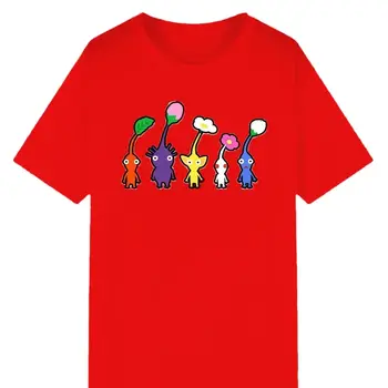 Kawaii Pikmin T-shirt Herr Rolig T-shirt Harajuku Söt Tecknad Grafisk T-shirt Sommar Andningsbar Bekväm T-shirt Homme Överdimensionerad 8 best sales Magnum pi shirt - №5