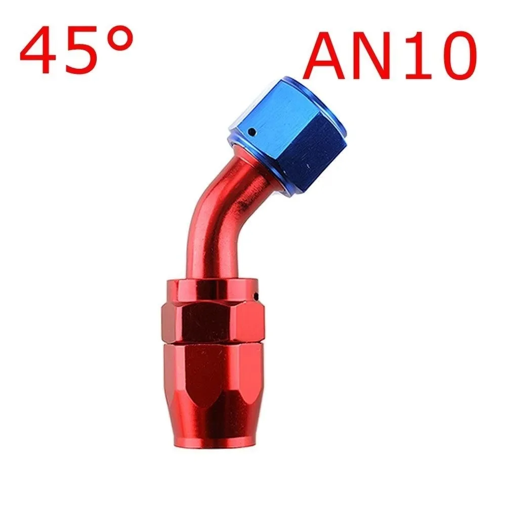 Aluminum Alloy AN Hose Fitting Straight 0°/45°/90°/180° Degree Universal Oil Line Connector AN4/AN6/AN8/AN10 Oil Cooler End
