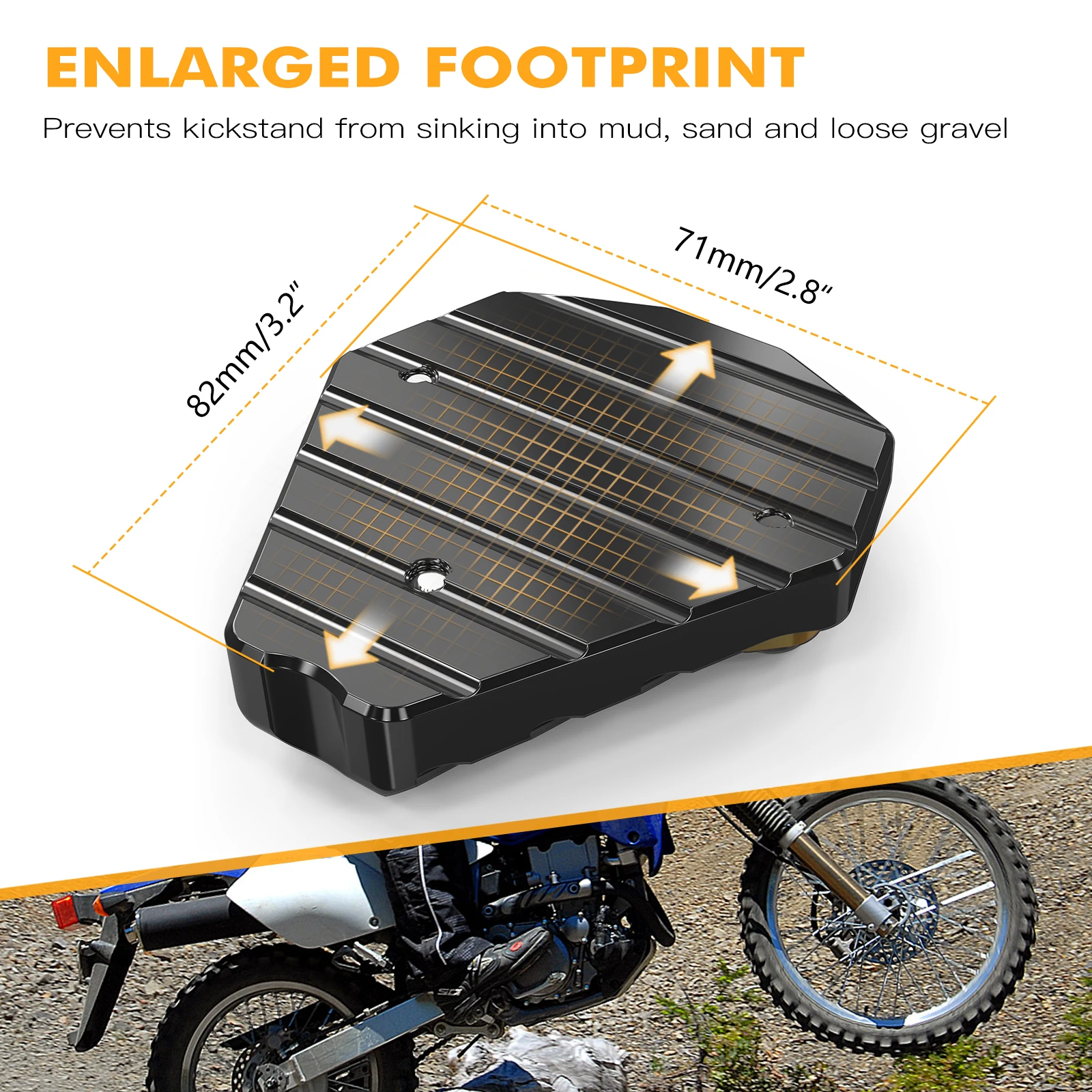 NICECNC For Suzuki DRZ400S DRZ 400S 2000-2024 Aluminum Kickstand Side Stand Pad Extension DRZ400SM DRZ 400 SM 2005-2024 2023 - Image 5