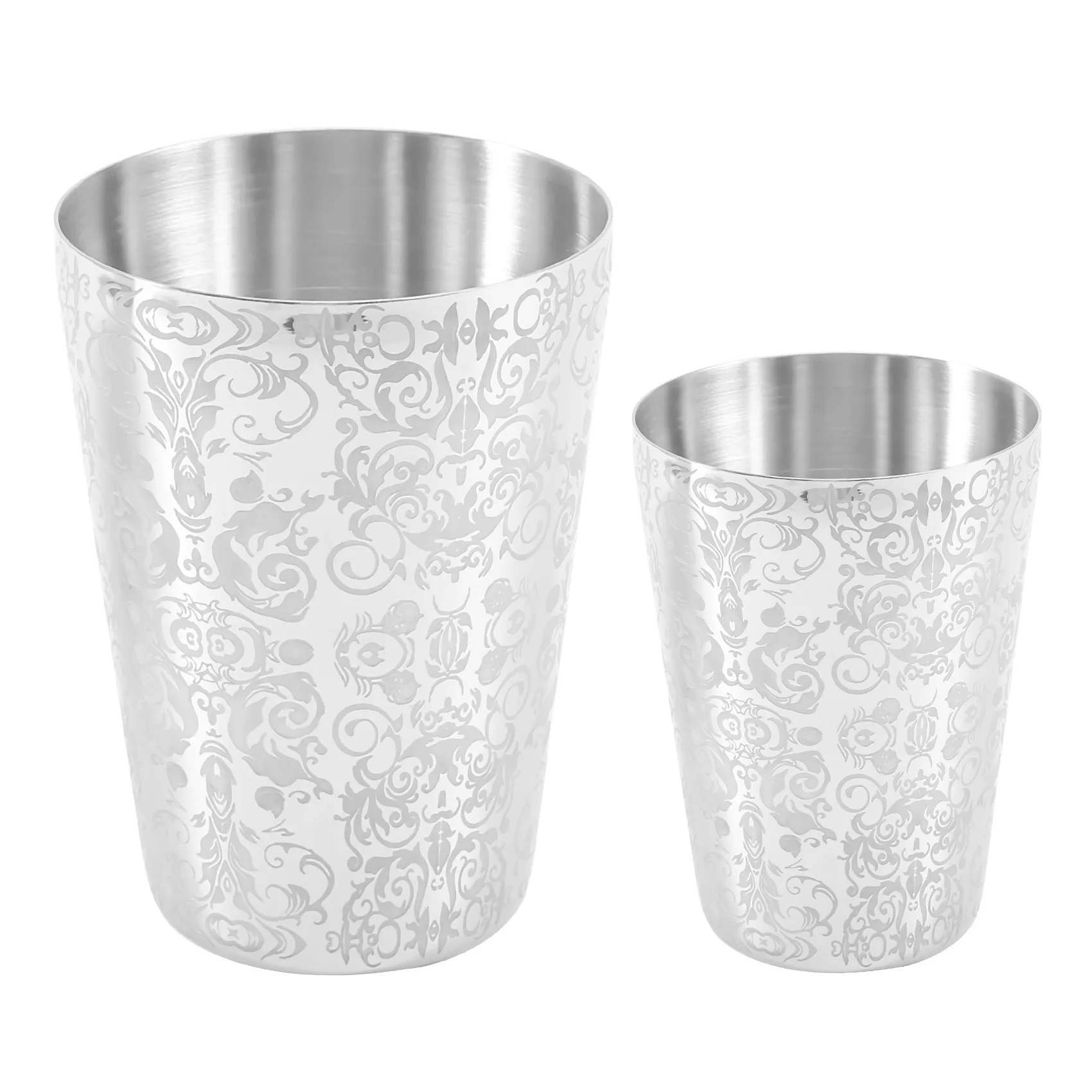 Cocktail Shaker Boston Shaker 304 Stainless Steel Barra De Ferramentas Creative Engraving Design Boston Cocktail Shaker Tin Set