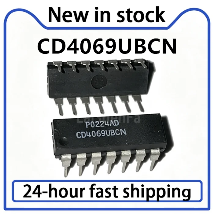 10PCS New CD4069UBCN CD4069 Direct Insertion DIP-14 Integrated Circuit Chip in Stock