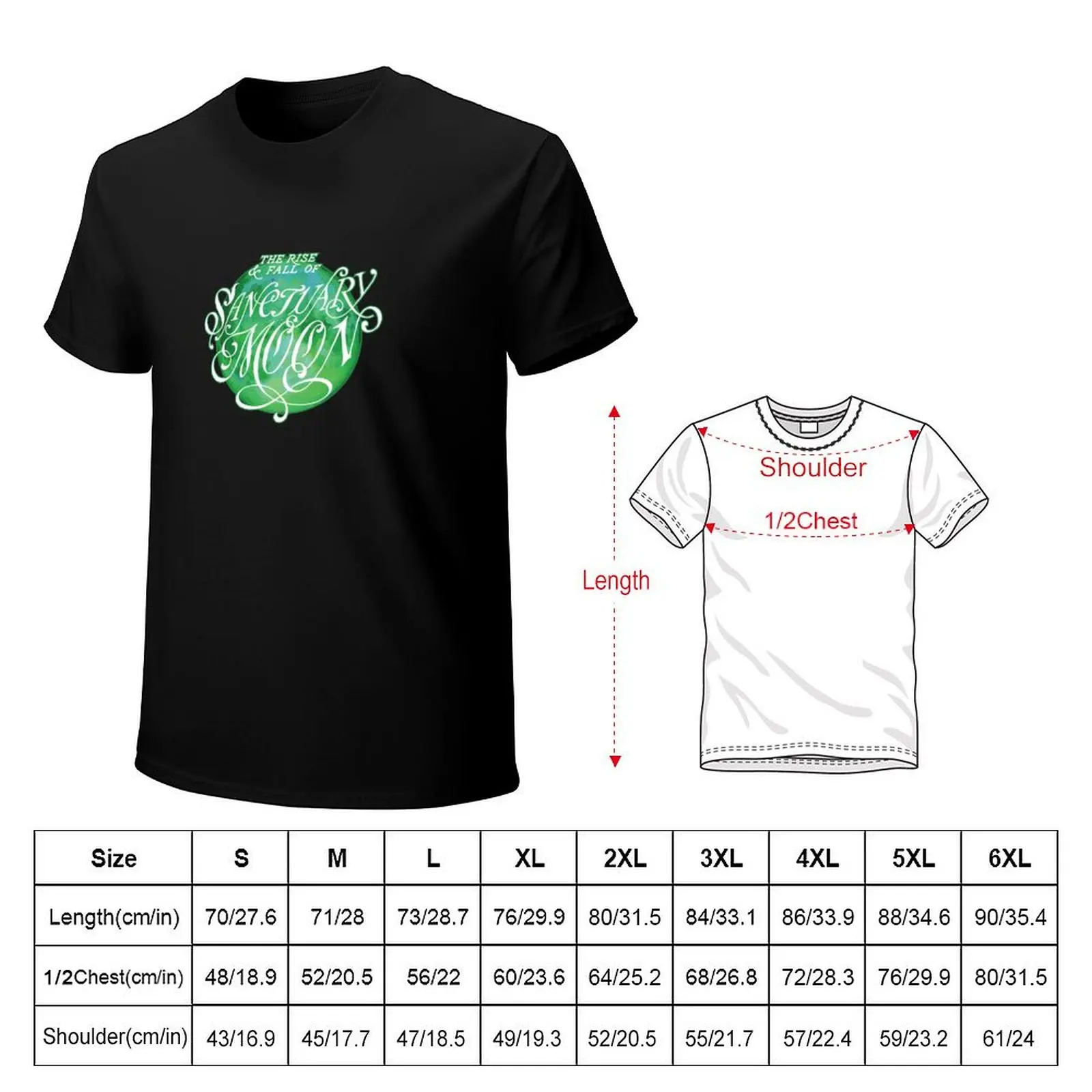 The Rise and Fall of Sanctuary Moon T-Shirt Big and Tall Crew Neck Tee