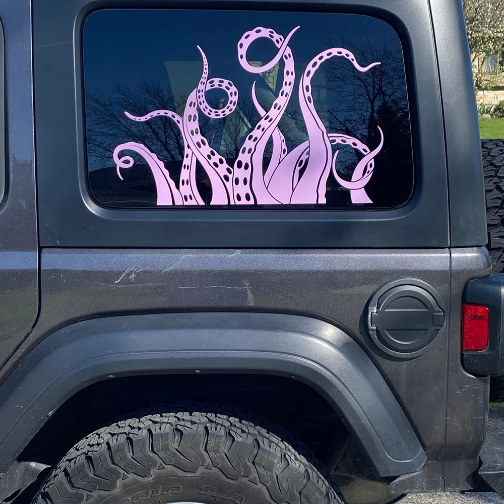 Kraken Octopus Tentacles  Car Hardtop Window Vinyl Decals And Stickers Decoration  For Jeep Wrangler JLU 2018+