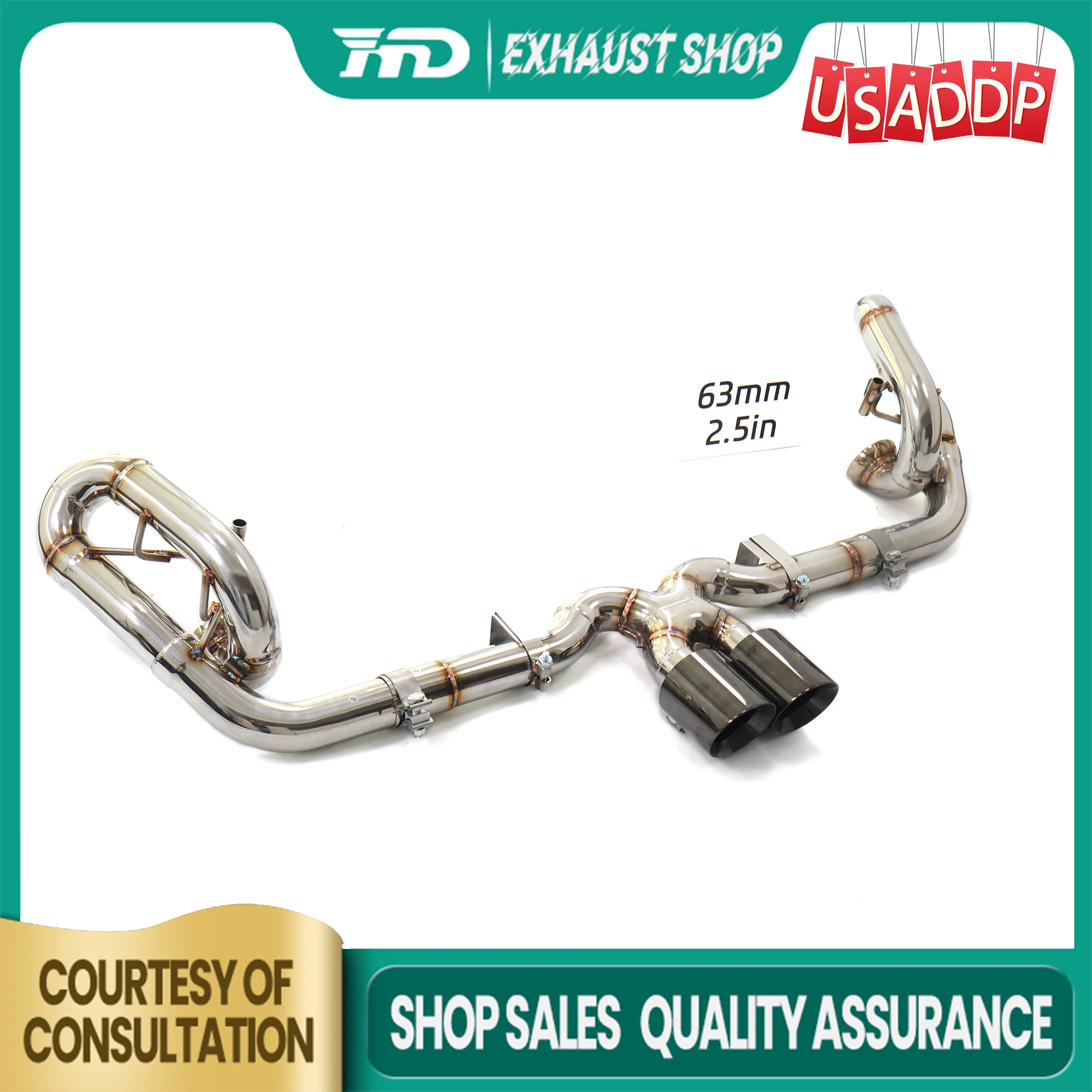 

HMD Exhaust system for Porsche 911 991.1 GT3 Catback Stainless steel without Valve Easy installation Tips