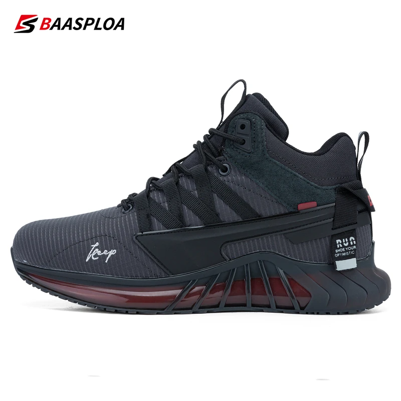 Baasploa-Chaussures de marche imperméables pour hommes, chaussures en coton pour hommes, chaussures décontractées confortables, extérieur,