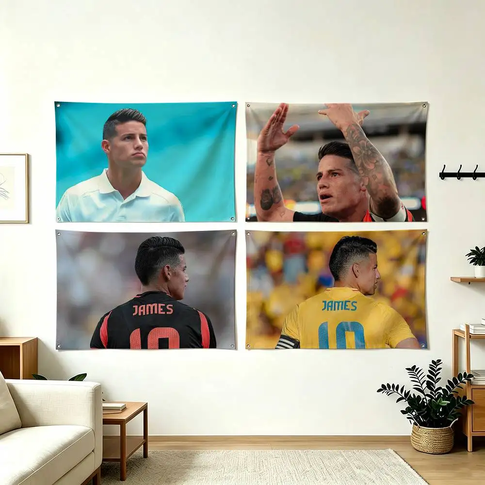 J-James Rodriguez Football Player Flags Wall Hanging Tapestry Outdoor Garage Room Decorative flag Background Blanket