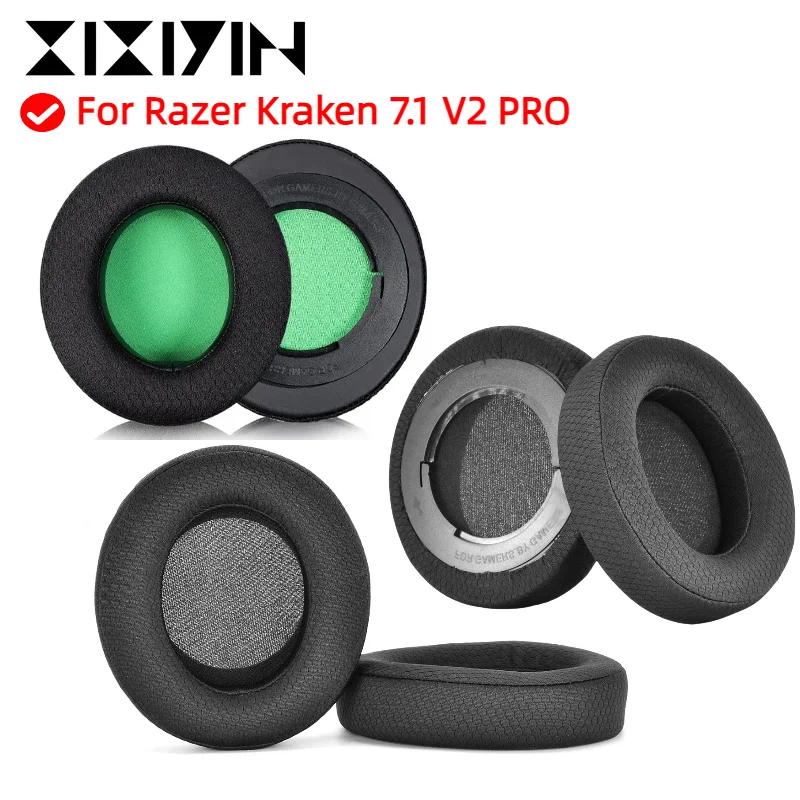 

For Razer Kraken 7.1 V2 PRO Sponge Cover Breathable Leather Mesh Ear Cover Protective Cover Headset Replacement