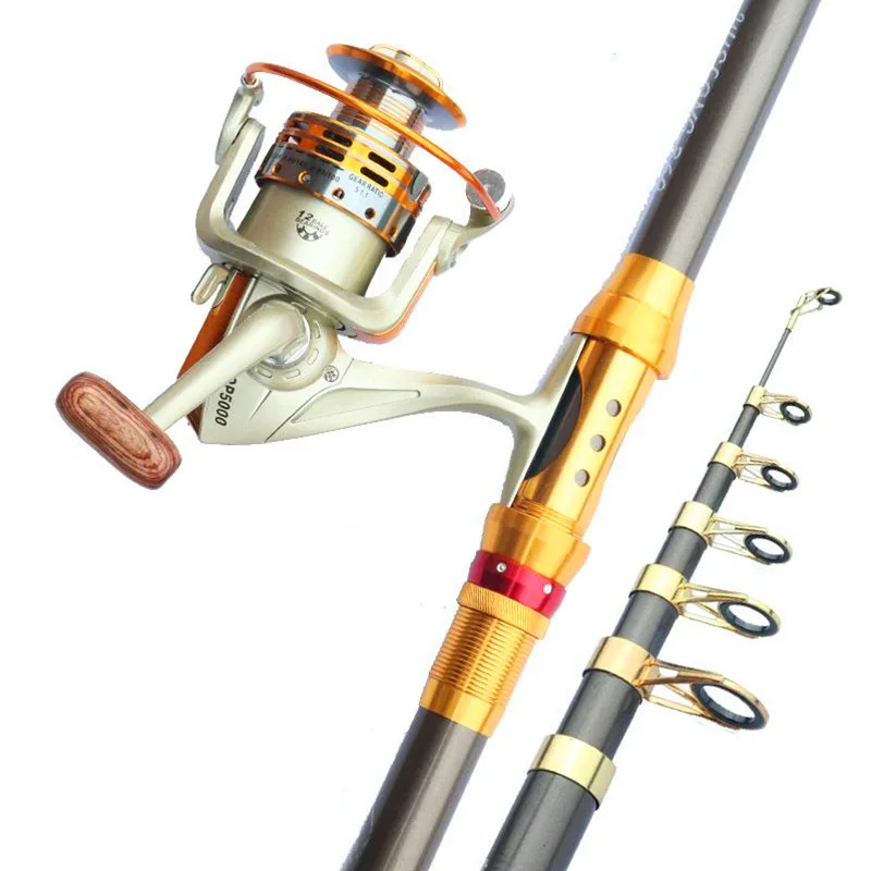 

Wholesale Carbon Telescopic Fishing Rod and Reel Set Slow Action Hard Rod for Carp for Ice and Spinning Fishing