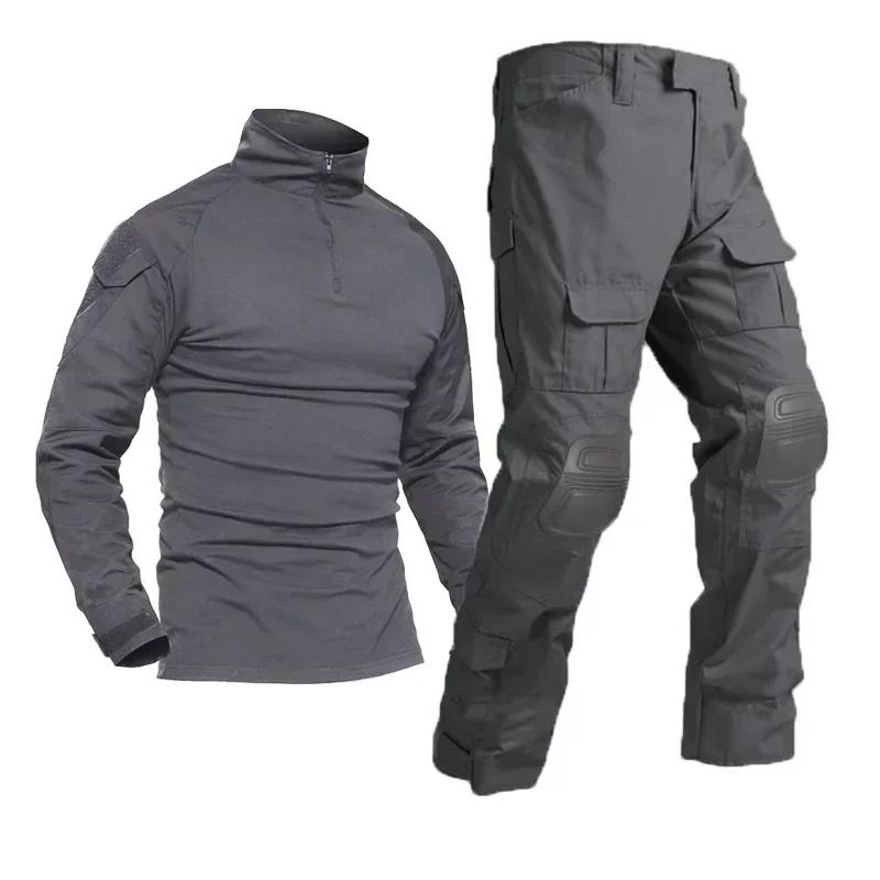 2024 nuovo Paintball abbigliamento da lavoro uniforme da tiro camicie mimetiche tattiche ginocchiere Cargo pantaloni tute