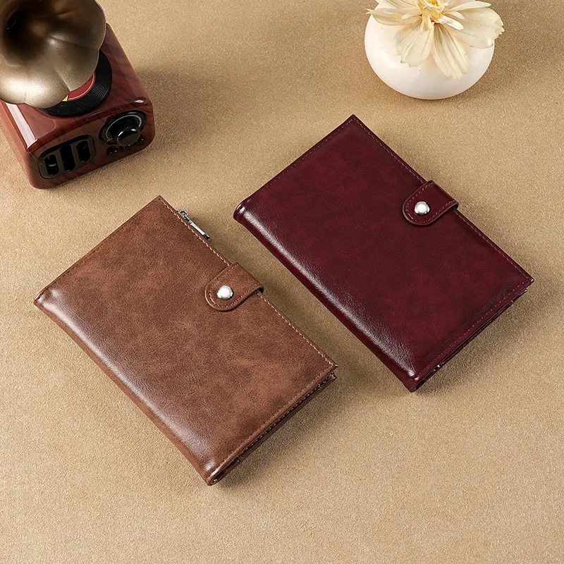 Women's Ultra-thin Long Wallet Vintage Leather Large Capacity Credit Card Holder Coin Purse Clutch Money Bag Passport Wallet