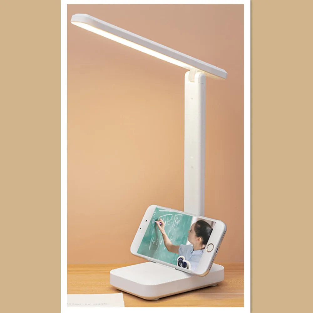 Universal Folding LED Desk Lamp 3 Colours and 10 Brightness Levels Eye-Friendly Bedside Table Lamp USB Charging