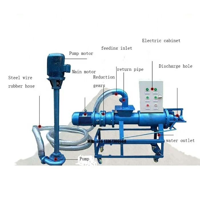 Cow manure organic poultry chicken manure fertilizer processing machine