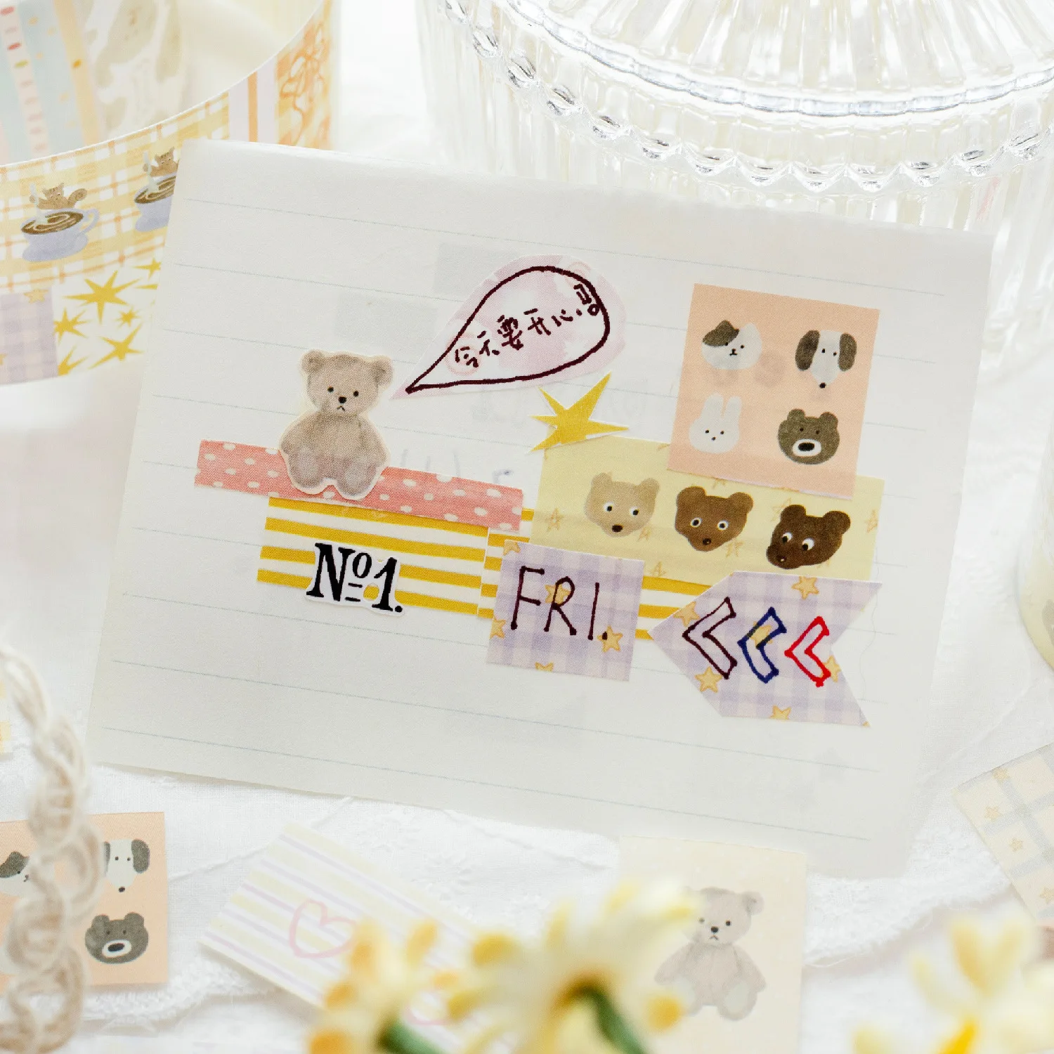 1pcs/1lot Decorative Adhesive Tapes Dream Seasons Junk Journal DIY Paper Japanese Masking Scrapbooking Stickers