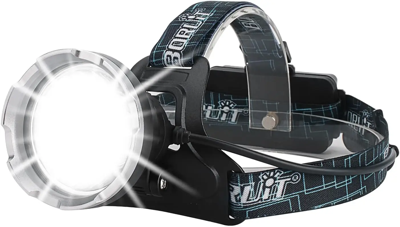 

Перезаряжаемый светодиодный налобный фонарь — 4 режима, водонепроницаемость USB-C, регулируется для активного отдыха