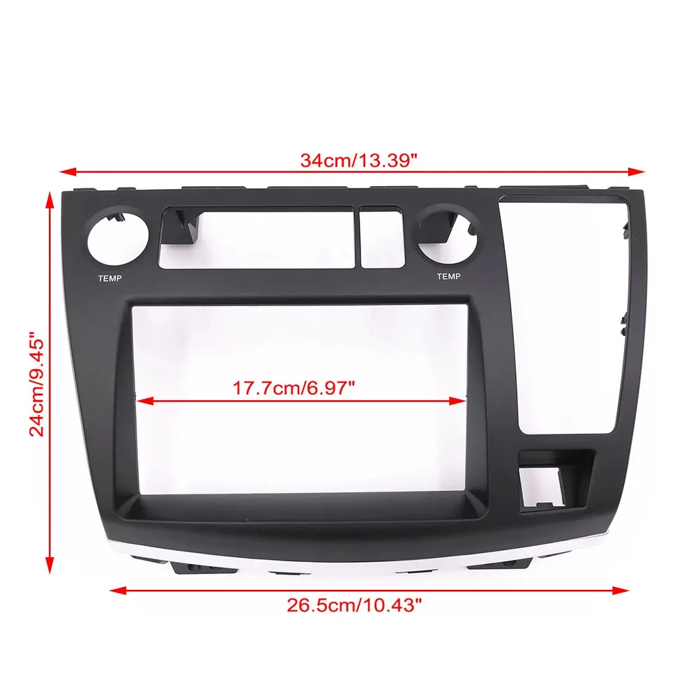 DIY Car Modification Radio Facia Kit Black Perfect Fitment User-Friendly Setup ABS Material Aesthetic Enhancement