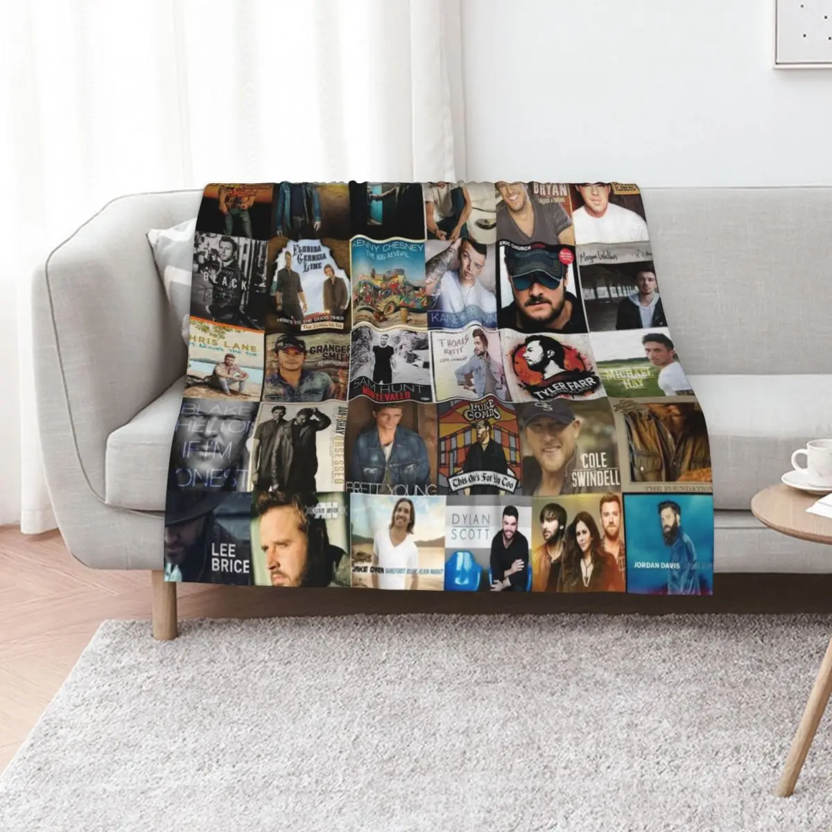 

country music collage Throw Blanket For Baby Tourist Retros Soft Big Blankets