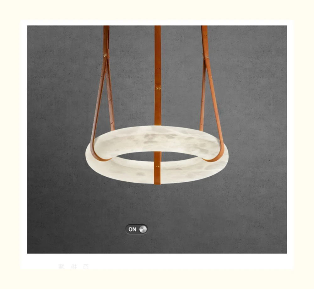 Marble Ring Brown Dark Leather Pendant Lights