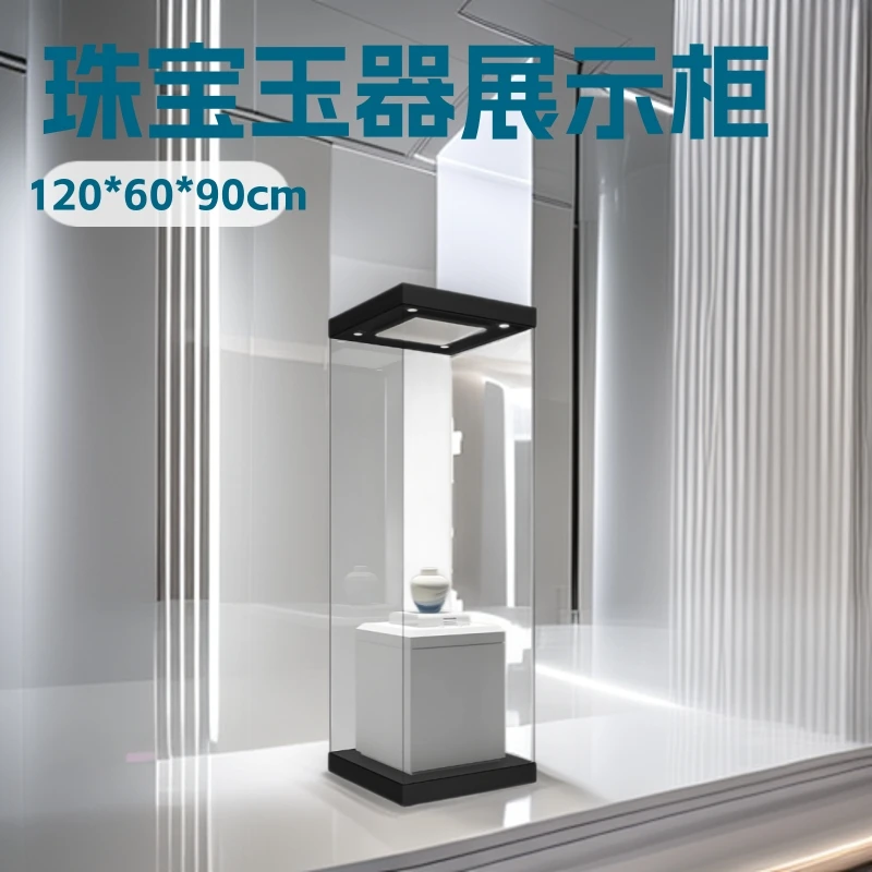 Paint Showcase Display Counter Jewelry Jade Museum Cabinet
