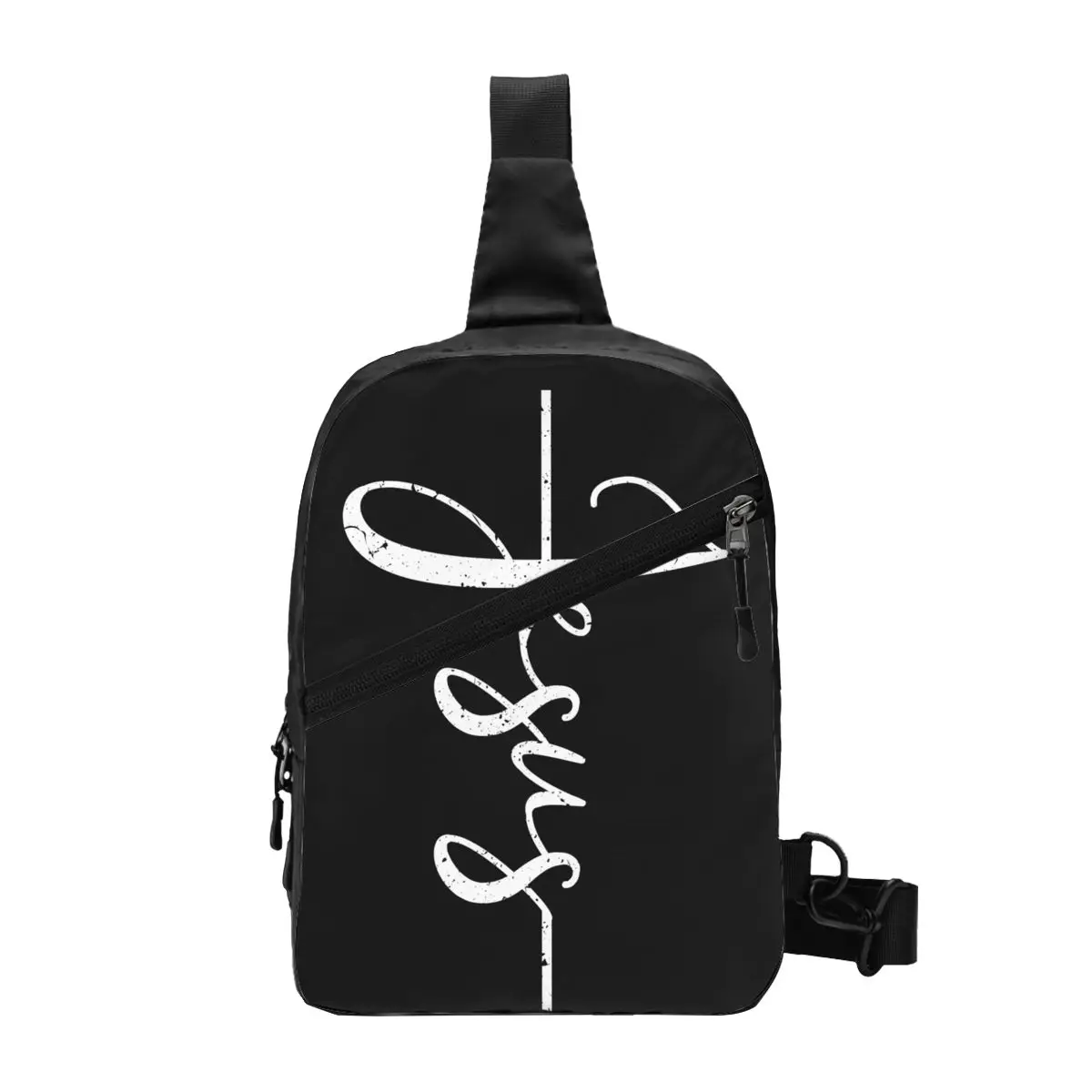 

Cool Jesus Christ On The Cross God Sling Crossbody Backpack Men Christian Shoulder Chest Bag for Camping Biking