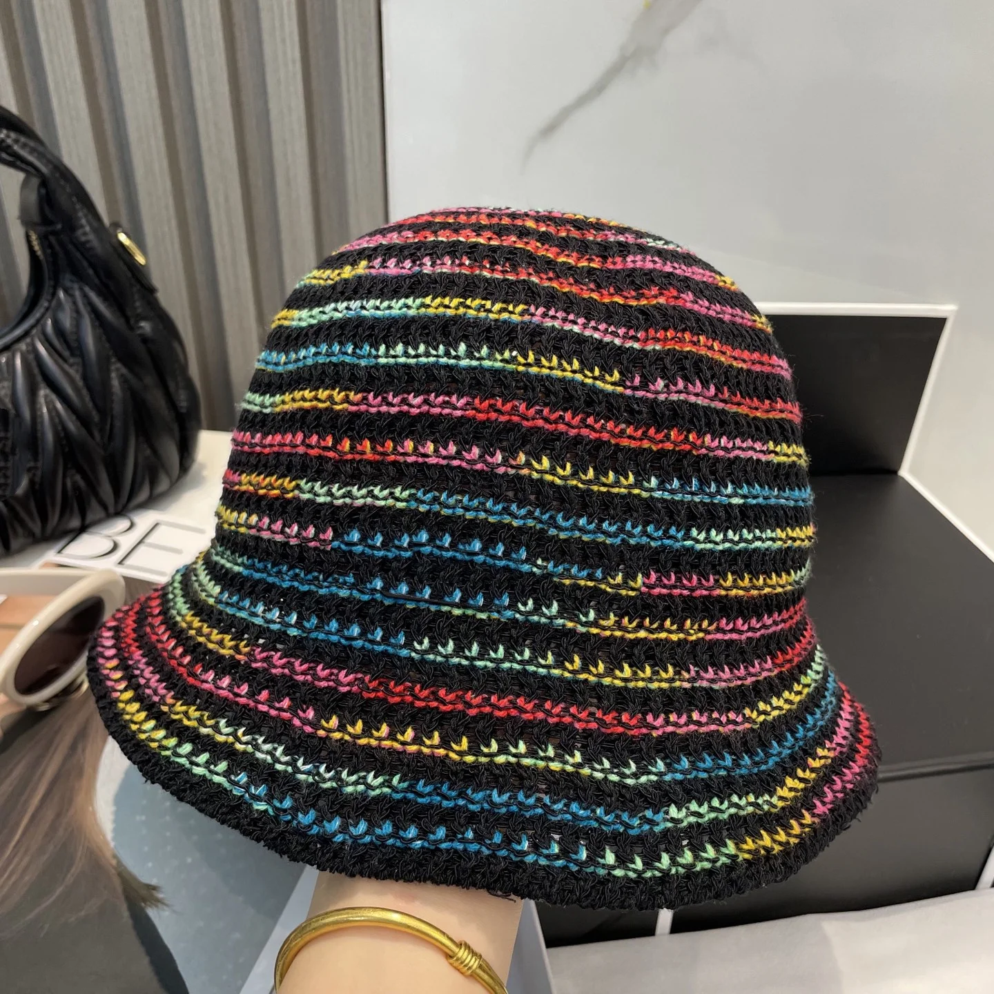 

Knitted Hat M Series Soft Colorful Comfortable Warm Considerate Striking Colors Striking Winter Look Super Timely Wearing Trendy