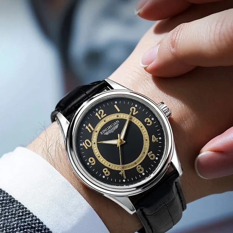 New Fashion Luxury Man Leather Higt Quality Business Watch Men Sports Quartz Watches Students Wristwatches Gifts Reloj Hombre