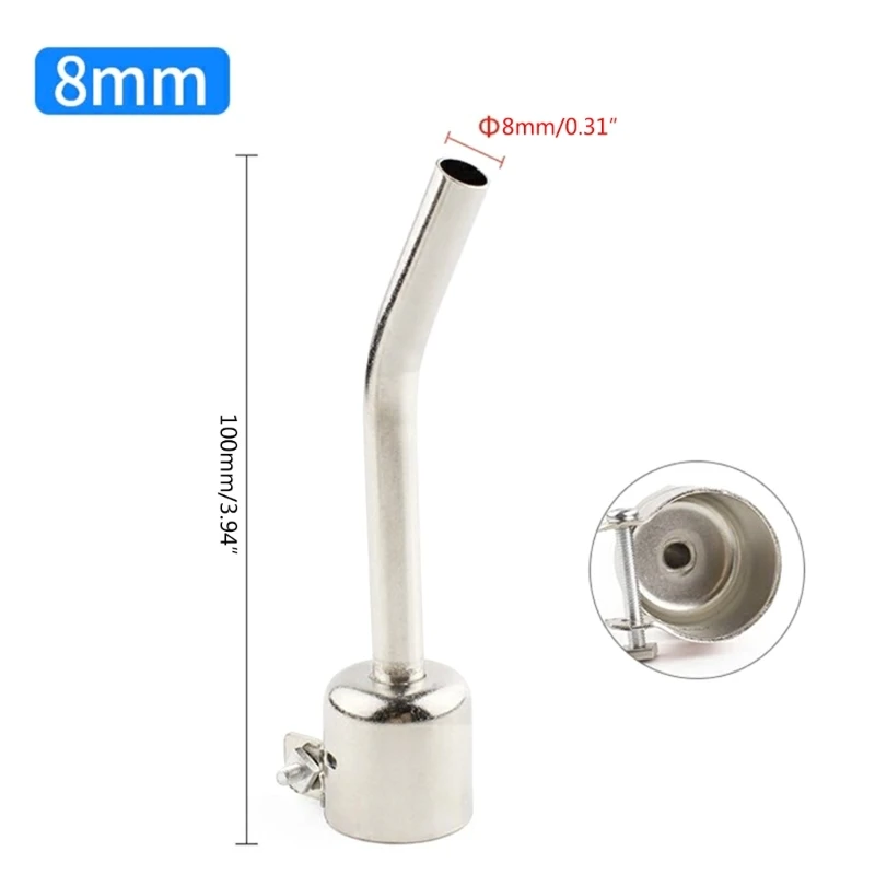 Bend Hot Air Nozzle Lengthen 10cm BGA Universal Nozzle Welding Accessories For 850 850A 852 852D 852D+ 950 952 8502D
