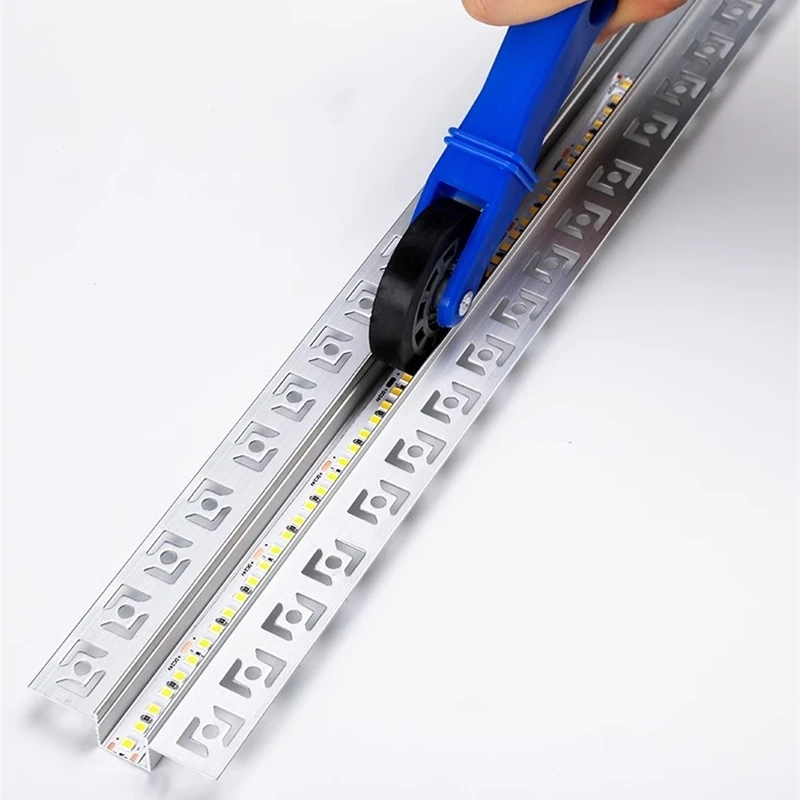 Press Edge Griff Roller LED Streifen Licht Installation Werkzeug Aluminium Profil Diffusor Linear Bar Lampe Lampenschirm Halterung Zubehör